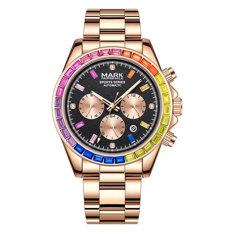 Mark Fairwhale 6009 RAINORA – Men’s Luxury Rainbow Automatic Watch
