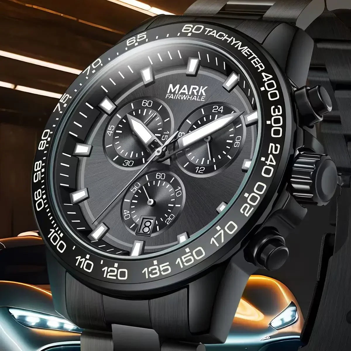 Mark Fairwhale 5016 NOVEXA – Men's Quartz Chronograph Watch with Tachymeter & Dual Strap Options
