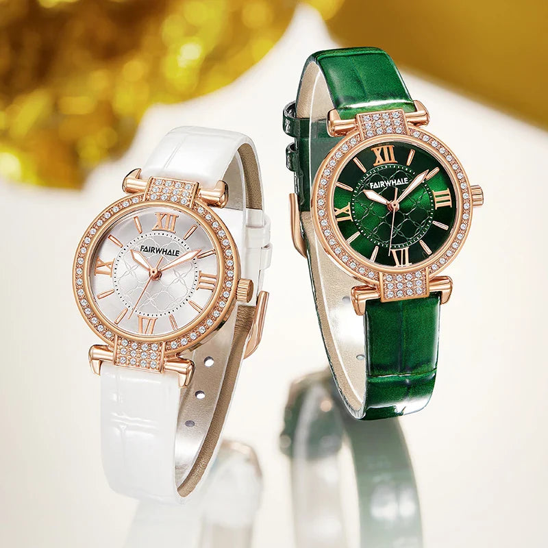 Mark Fairwhale 3659 VELORA - Women’s Luxury Green Roman Dial Watch