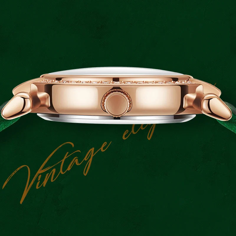 Mark Fairwhale 3659 VELORA - Women’s Luxury Green Roman Dial Watch