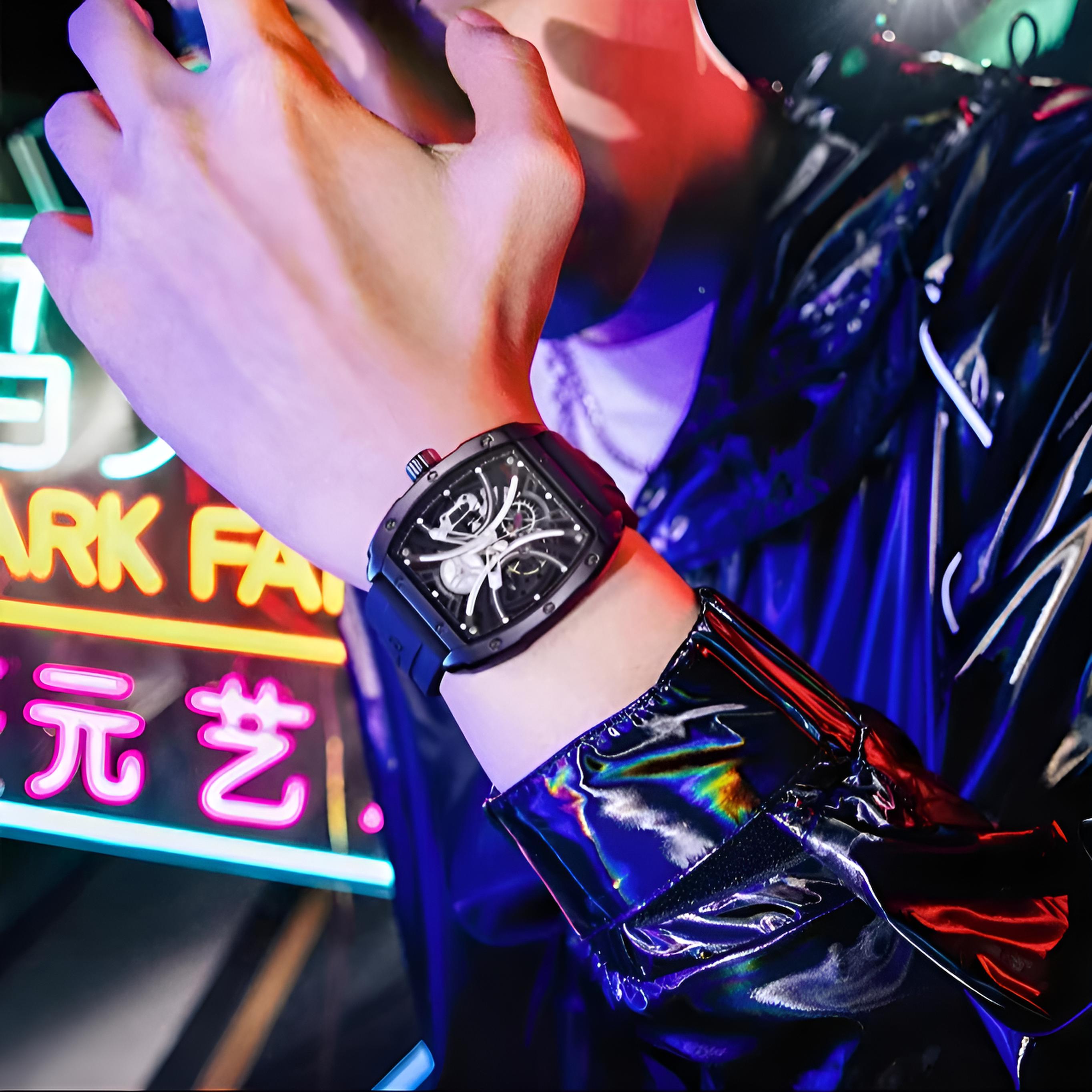 Mark Fairwhale 6560 TARVIX – Men’s Luxury Skeleton Tourbillon Automatic Watch