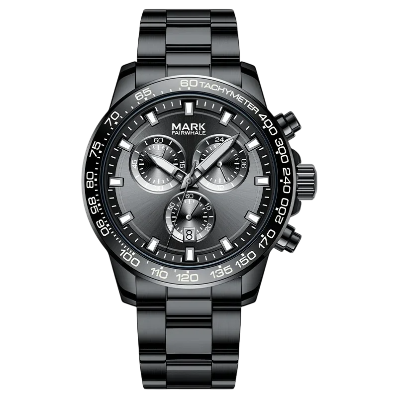 Mark Fairwhale 5016 NOVEXA – Men's Quartz Chronograph Watch with Tachymeter & Dual Strap Options