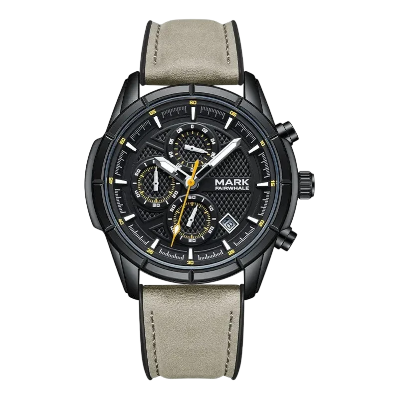 Mark Fairwhale 5024 NOVANTOR – Men's Chronograph Quartz Watch with Leather Strap