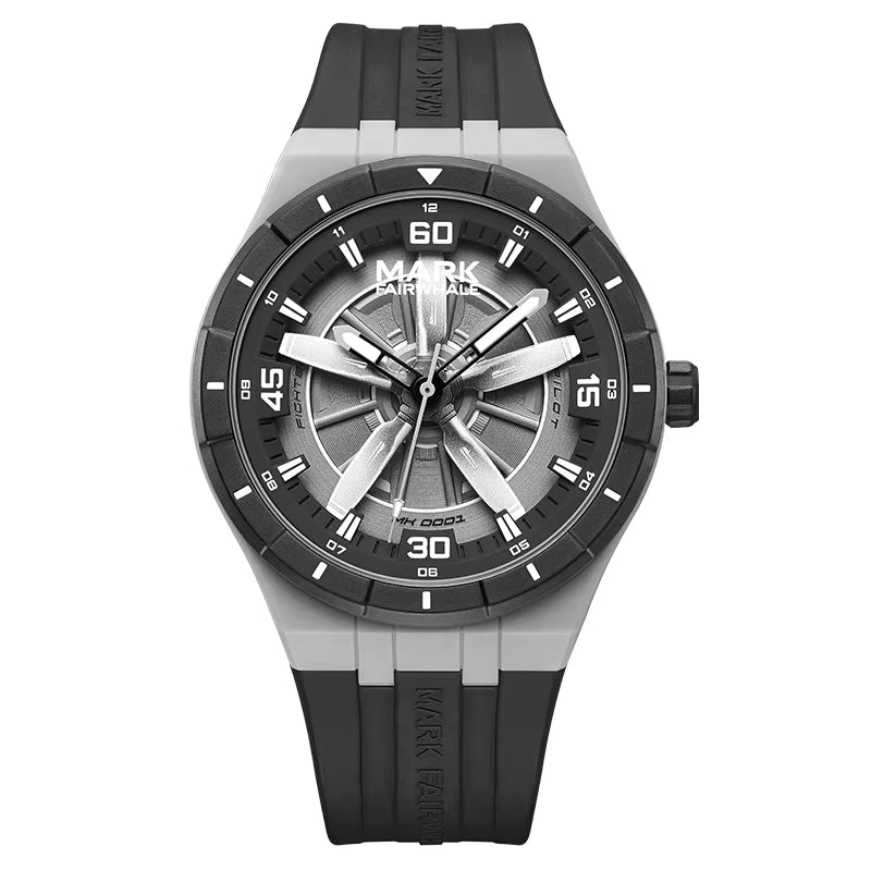 Mark Fairwhale  5050 AEROFORCE – Men’s Quartz Watch Rotating Turbine Dial Luminous Waterproof