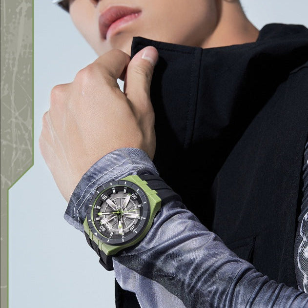 Mark Fairwhale  5050 AEROFORCE – Men’s Quartz Watch Rotating Turbine Dial Luminous Waterproof