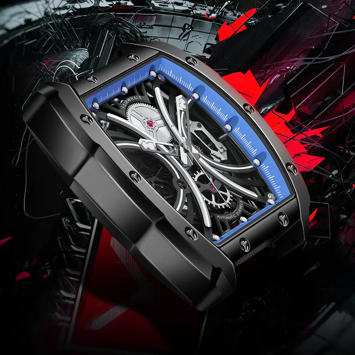 Mark Fairwhale 6560 TARVIX – Men’s Luxury Skeleton Tourbillon Automatic Watch