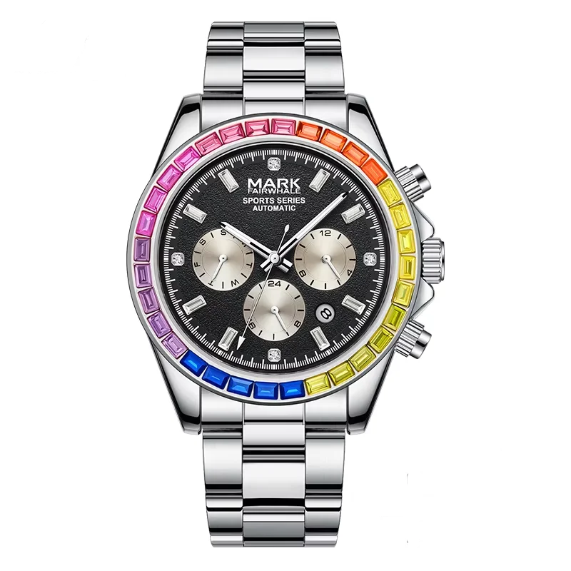 Mark Fairwhale 6009 RAINORA – Men’s Luxury Rainbow Automatic Watch