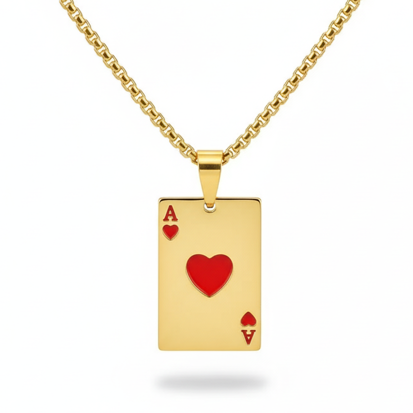 Ace of Hearts Classic Pendant Necklace